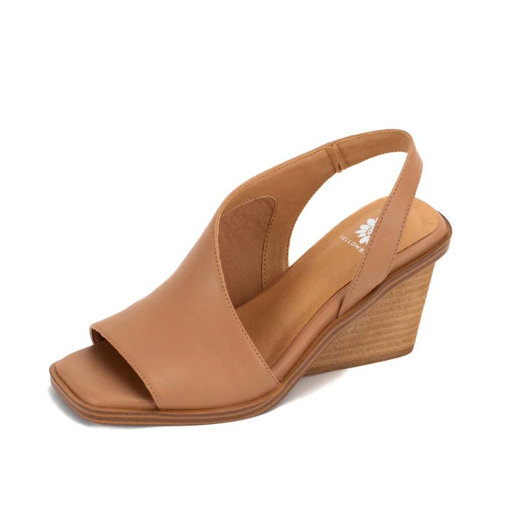 Yellow Box Camel Wedge Sandals